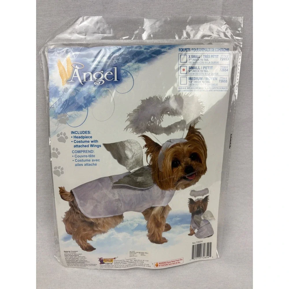 Small Dog Angel Costume Halloween Costume Dog Angel Halo‎ Wings Forum Novelties